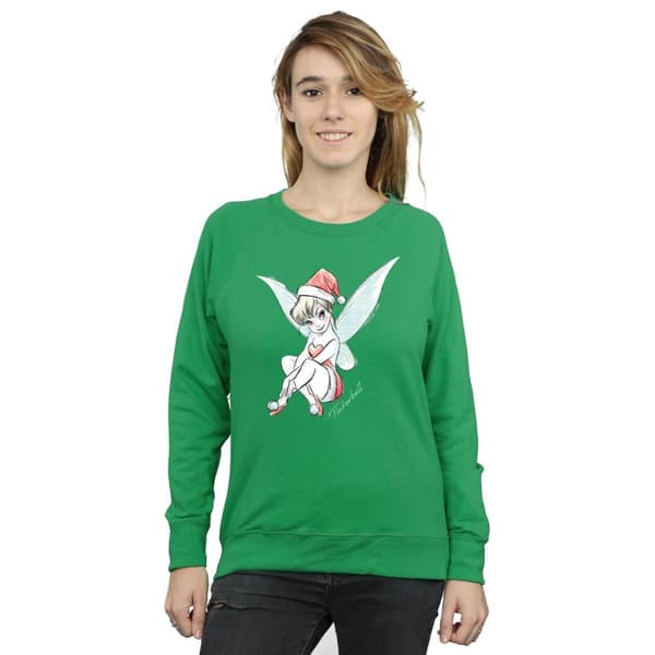 Disney Womens/Ladies Tinkerbell Christmas Fairy Sweatshirt