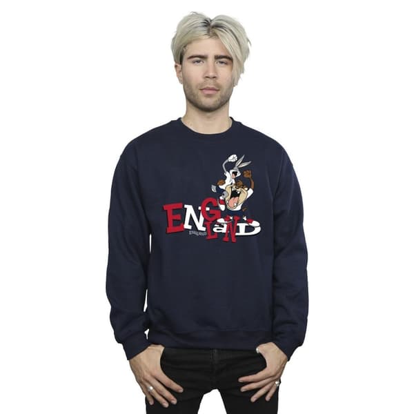 Looney Tunes Mens Bugs & Taz England Sweatshirt
