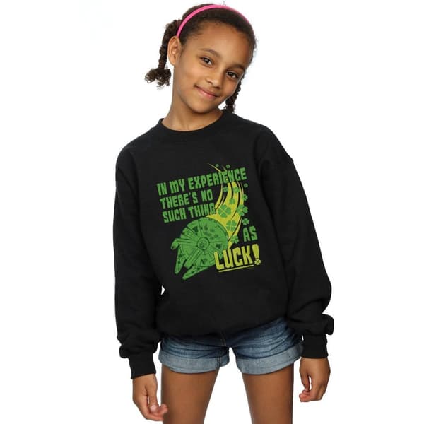 Star Wars Millennium Falcon Shamrock Luck Sweatshirt för flickor