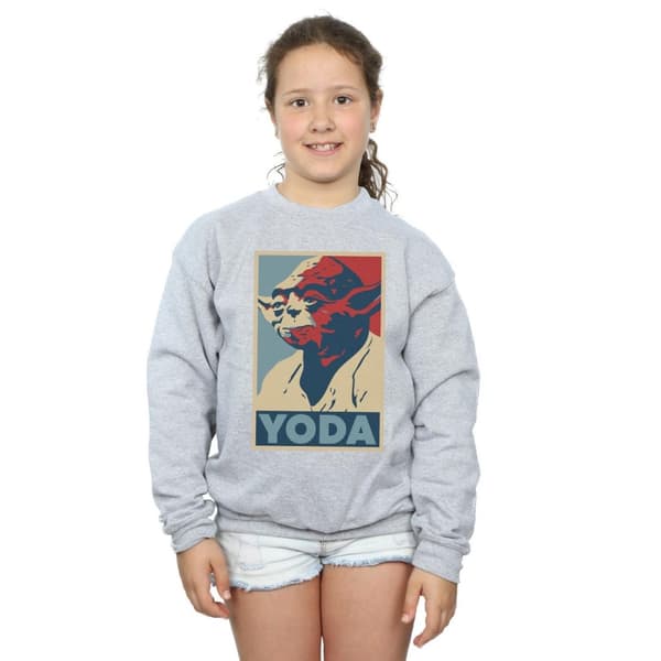Star Wars Sweatshirt med Yoda-affisch för flickor