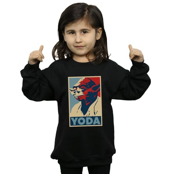 Star Wars Sweatshirt med Yoda-affisch för flickor