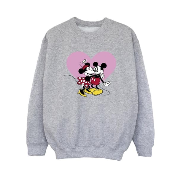 Disney Pojkar Musse Pigg Kärleksspråk Sweatshirt Sports Grey 7-8 Years