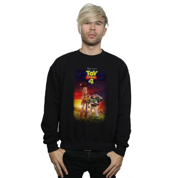 Disney Mens Toy Story 4 Buzz And Woody Poster Sweatshirt