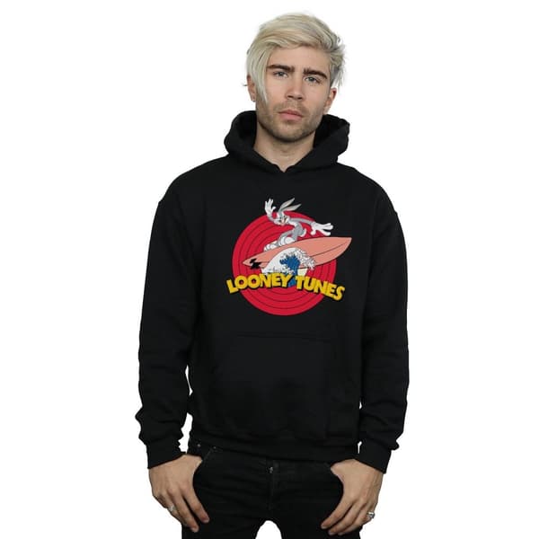 Looney Tunes Mens Bugs Bunny Surfing Hoodie