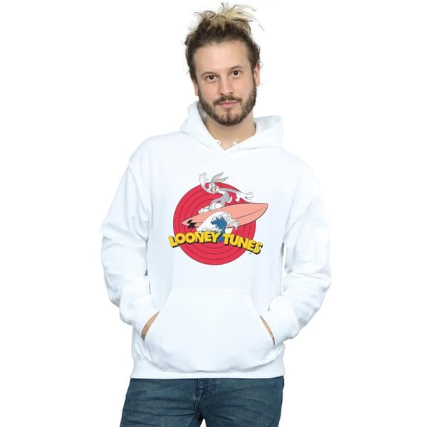 Looney Tunes Mens Bugs Bunny Surfing Hoodie