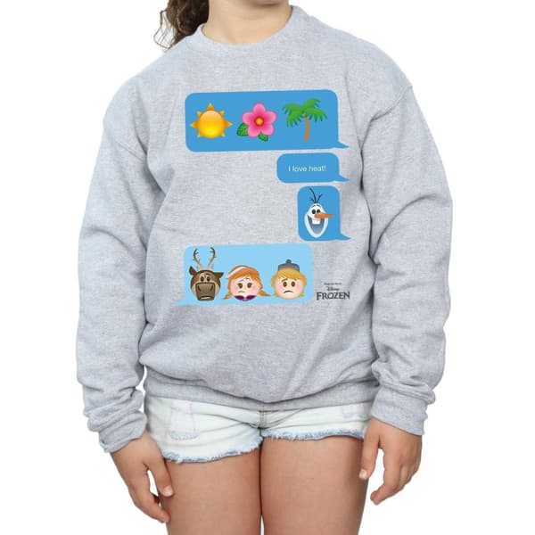 Disney Girls Frozen I Love Heat Sweatshirt