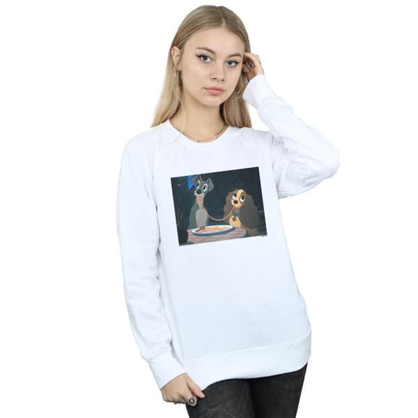 Disney Dam/Tjej Lady And The Tramp Spaghetti Slurp Sweatshirt
