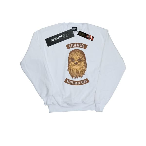 Star Wars: The Rise of Skywalker Boys Star Wars The Rise Of Skywalker Chewbacca Resistance Hero Sweatshirt White 7-8 Years
