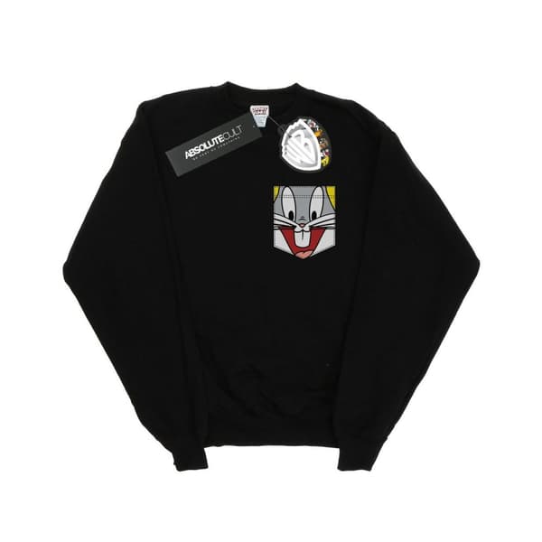 Looney Tunes Pojkar Bugs Bunny Face Faux Pocket Sweatshirt