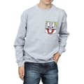 Miniatyrbild 3 av 5: Looney Tunes Pojkar Bugs Bunny Face Faux Pocket Sweatshirt
