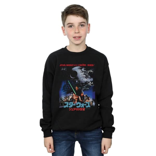 Star Wars Katakana Return Of The Jedi Poster Sweatshirt för pojkar