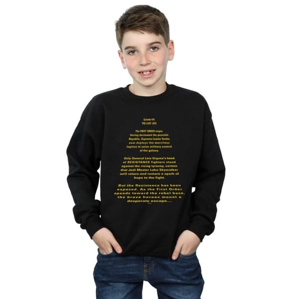 Star Wars Sweatshirt med öppningskryp från Sista Jedi för pojkar