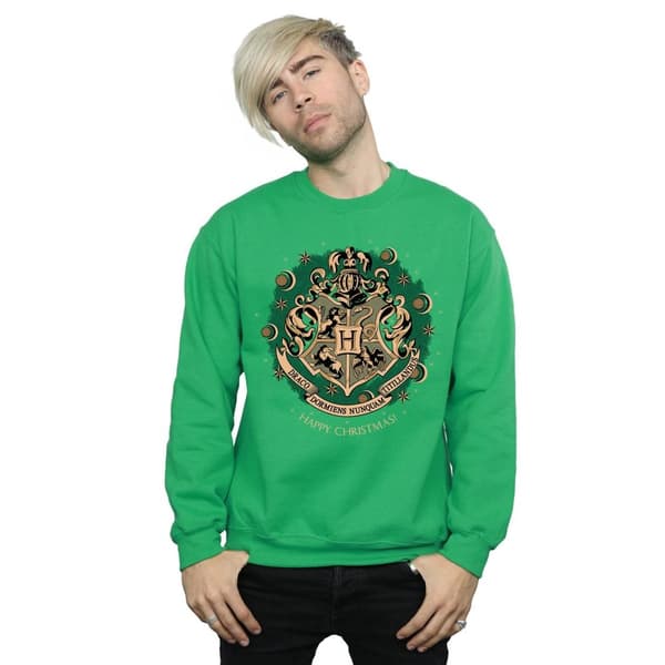 Harry Potter Mens Christmas Wreath Sweatshirt