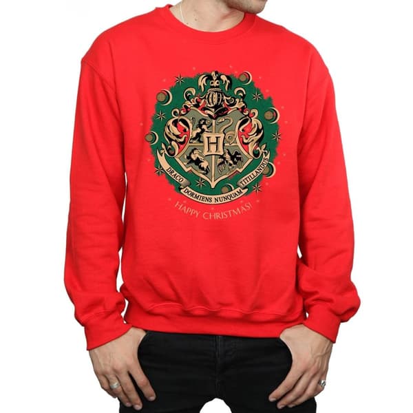 Harry Potter Mens Christmas Wreath Sweatshirt