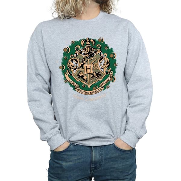 Harry Potter Mens Christmas Wreath Sweatshirt