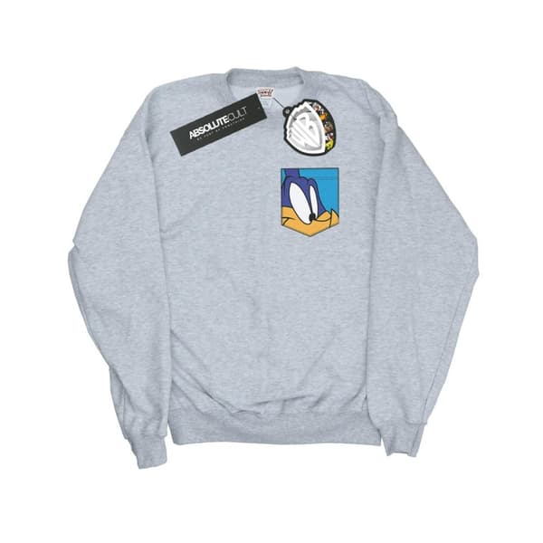 Looney Tunes Dam/Tjej Road Runner Face Sweatshirt med fuskficka