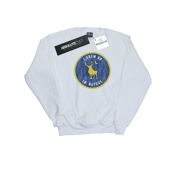 Disney Dam/Tjej Frozen 2 Sven I Grew Up In Nature Sweatshirt White S