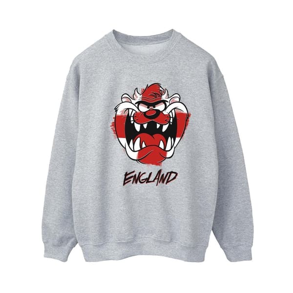 Looney Tunes Womens/Ladies Taz England Face Sweatshirt