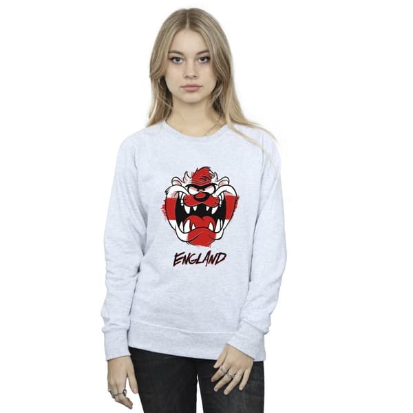 Looney Tunes Womens/Ladies Taz England Face Sweatshirt