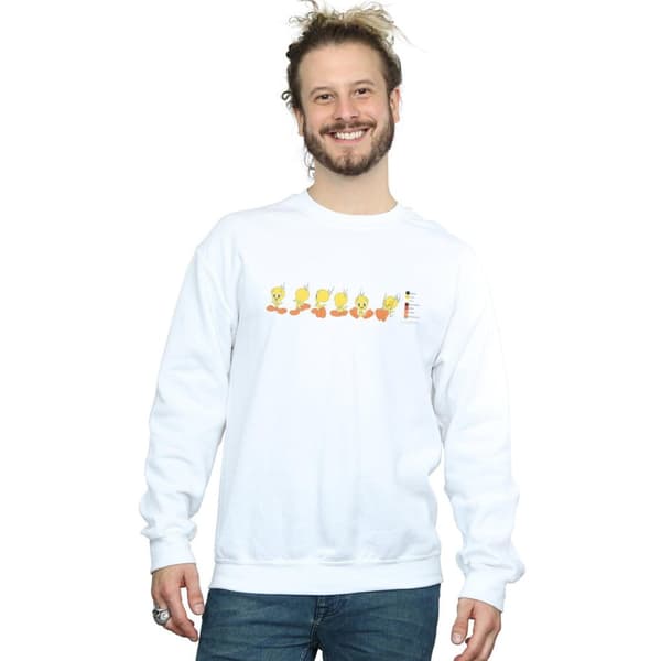 Looney Tunes Mens Tweety Pie Colour Code Sweatshirt
