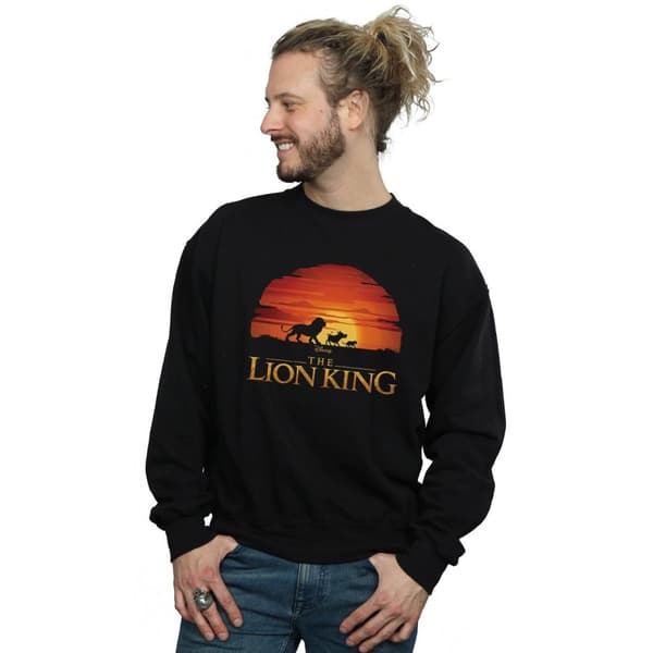 Disney Mens The Lion King Movie Sunset Logo Sweatshirt