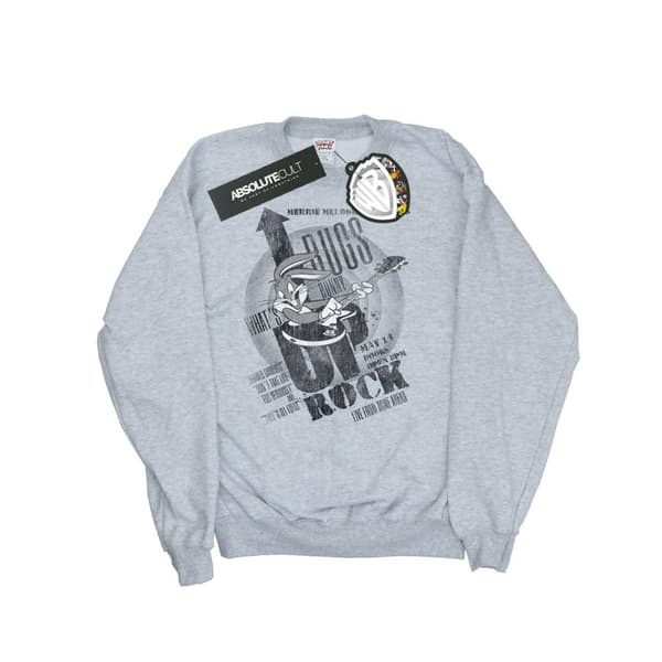 Looney Tunes Mens Bugs Bunny What´s Up Rock Sweatshirt