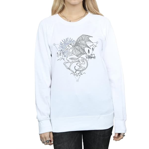 Harry Potter Dam/Tjej - Thestral Line Art - Sweatshirt