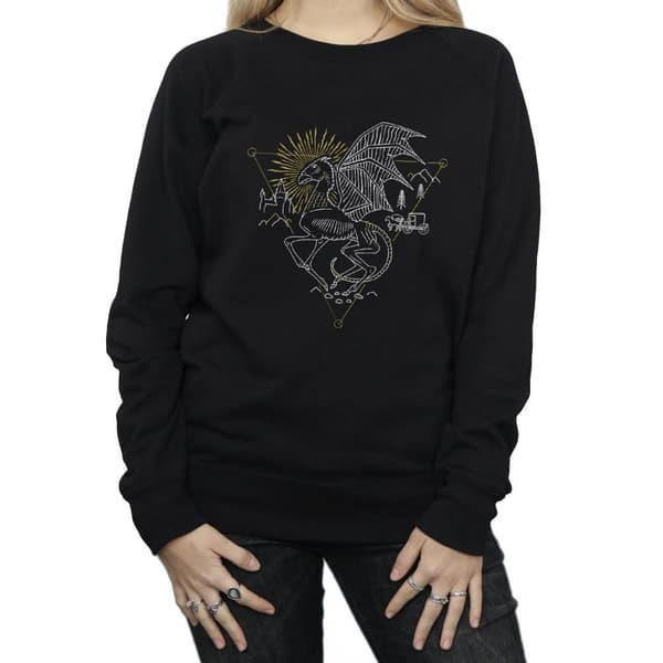 Harry Potter Dam/Tjej - Thestral Line Art - Sweatshirt