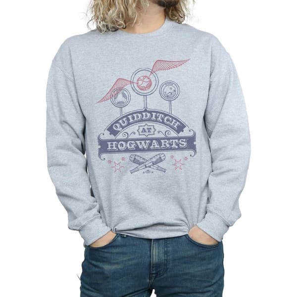 Harry Potter Mens Quidditch At Hogwarts Sweatshirt