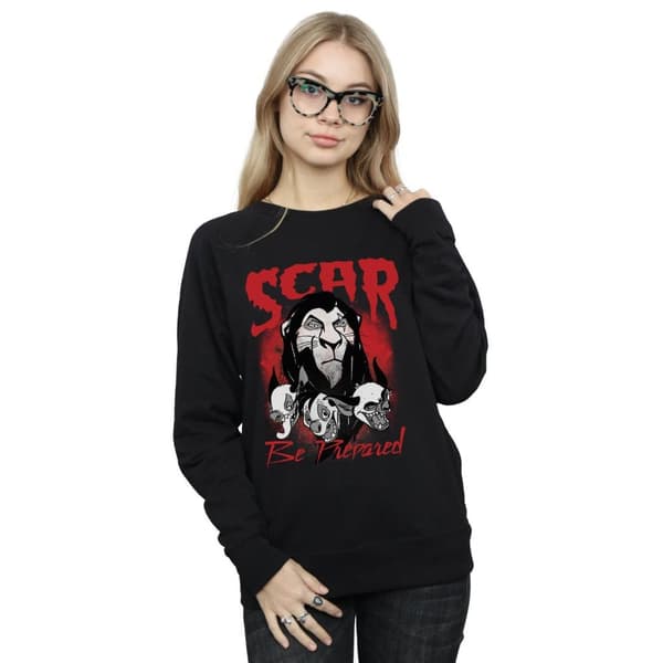 Disney Womens/Ladies The Lion King Scar Be Prepared Sweatshirt