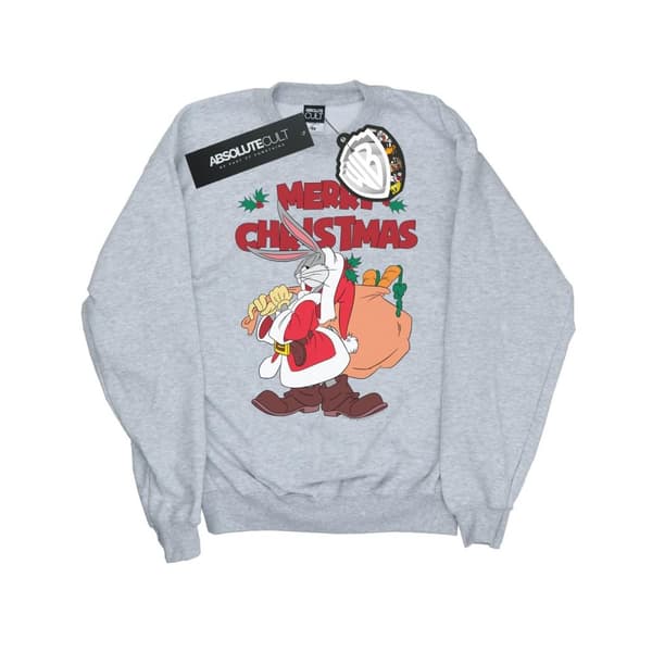 Looney Tunes Girls Santa Bugs Bunny Sweatshirt