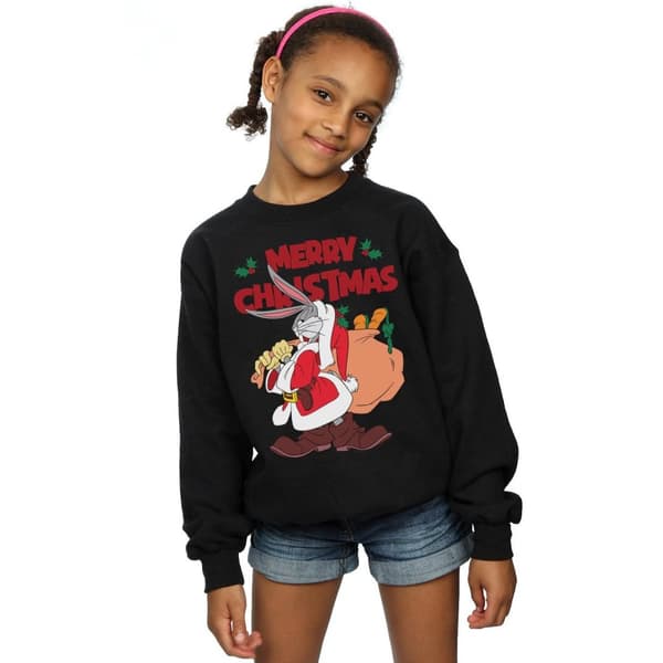 Looney Tunes Girls Santa Bugs Bunny Sweatshirt