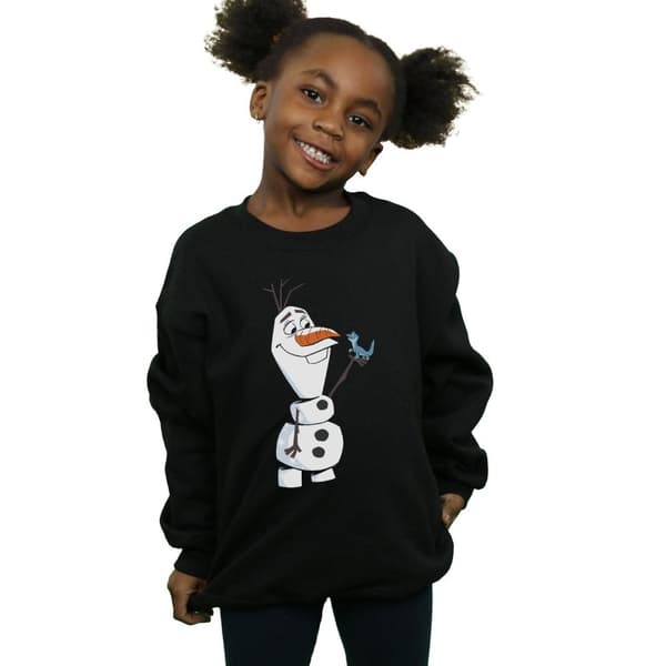 Disney Girls Frozen 2 Olaf And Salamander Sweatshirt