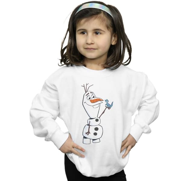 Disney Girls Frozen 2 Olaf And Salamander Sweatshirt