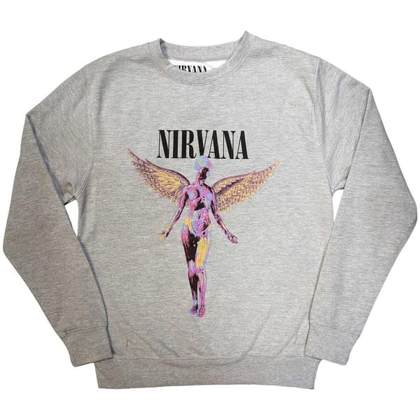 Nirvana Unisex Adult In Utero Sweatshirt Grey L