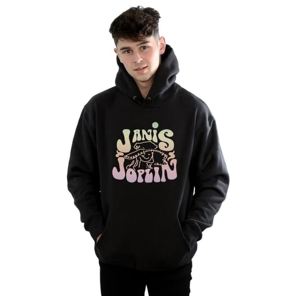 Janis Joplin Mens Pastel Logo Hoodie