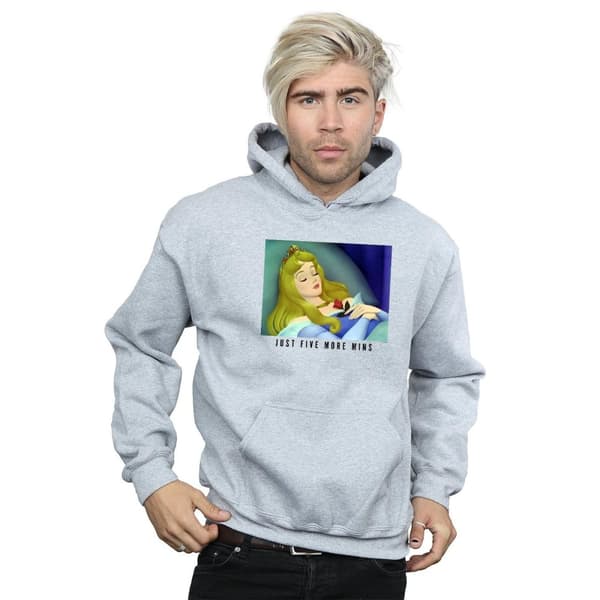 Disney Princess Mens Sleeping Beauty Five More Minutes Hoodie