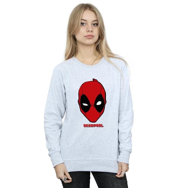 Marvel Sweatshirt med Deadpool-mask för damer/kvinnor
