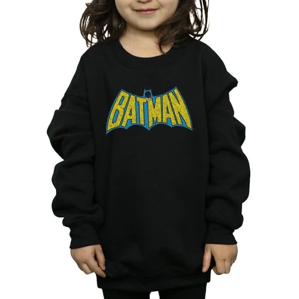 DC Comics Batman-tröja med krackelerad logotyp för flickor