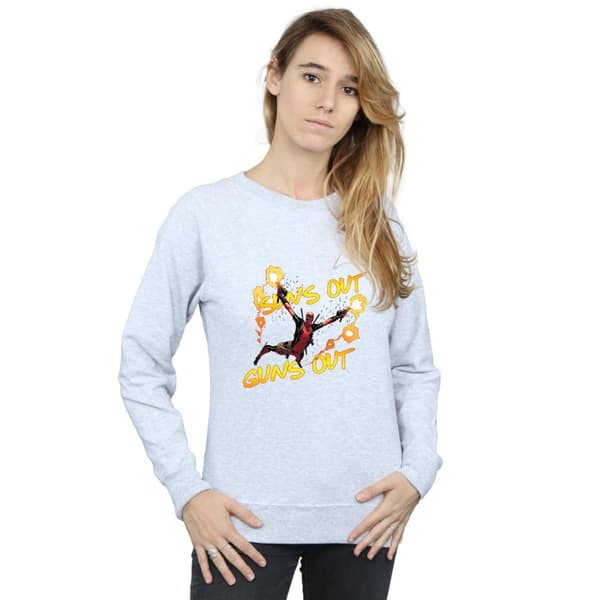 Marvel Dam/Tjej Deadpool Sun´s Out Guns Out Sweatshirt