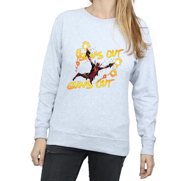 Marvel Dam/Tjej Deadpool Sun´s Out Guns Out Sweatshirt