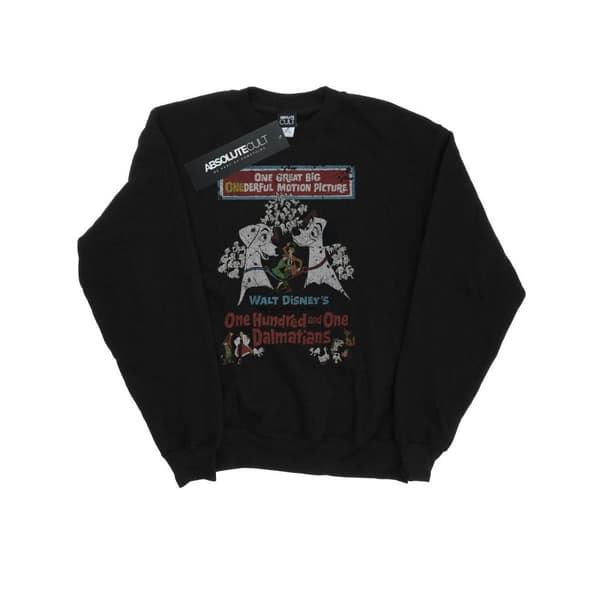 Disney Mens 101 Dalmatiner Retro Poster Sweatshirt