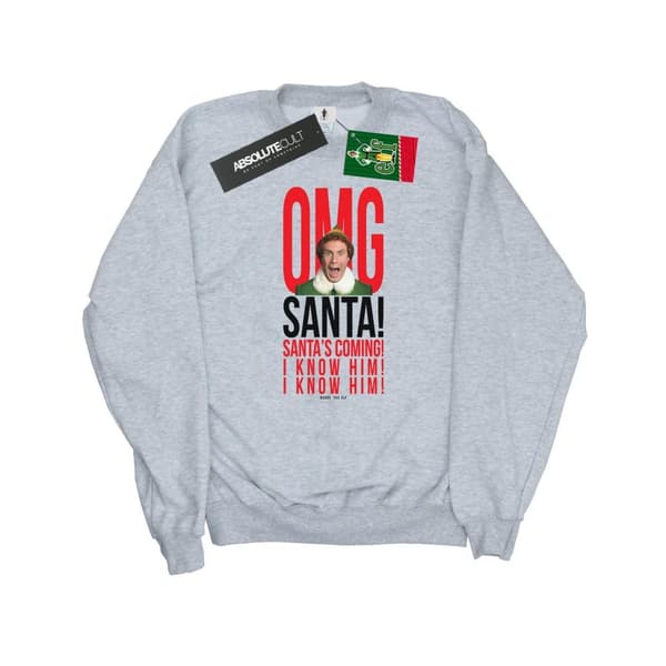Elf Womens/Ladies OMG Santa I Know Him Sweatshirt