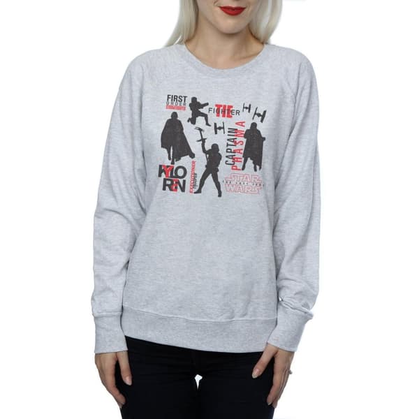 Star Wars Womens/Ladies The Last Jedi First Order Silhouettes Sweatshirt