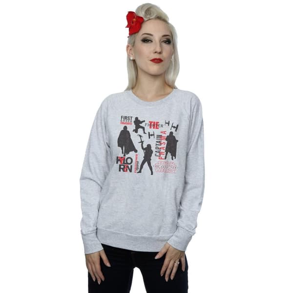 Star Wars Womens/Ladies The Last Jedi First Order Silhouettes Sweatshirt