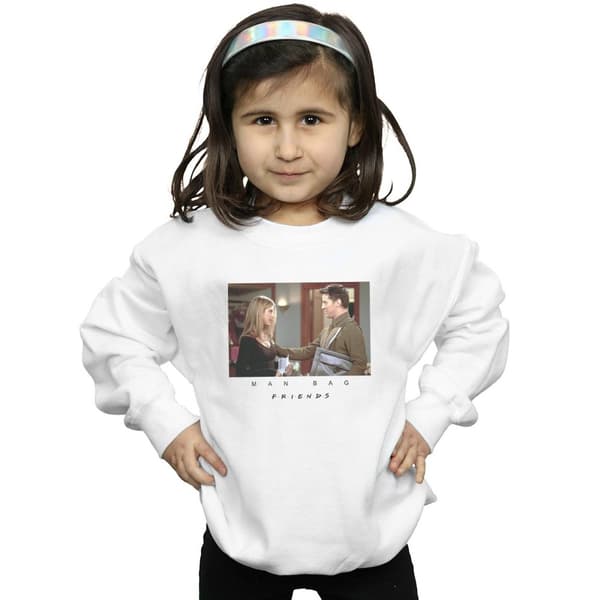 Friends Sweatshirt med manväska för flickor
