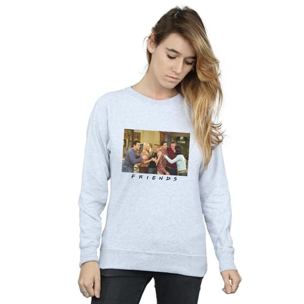 Friends Sweatshirt med gruppfoto av lägenhet för kvinnor/damer