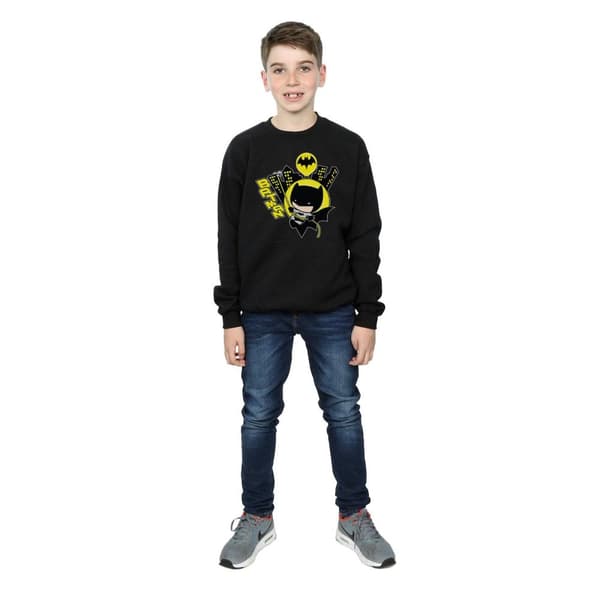 DC Comics Pojkar Chibi Batman Swinging Sweatshirt