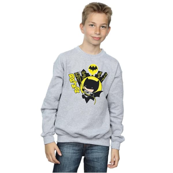 DC Comics Pojkar Chibi Batman Swinging Sweatshirt