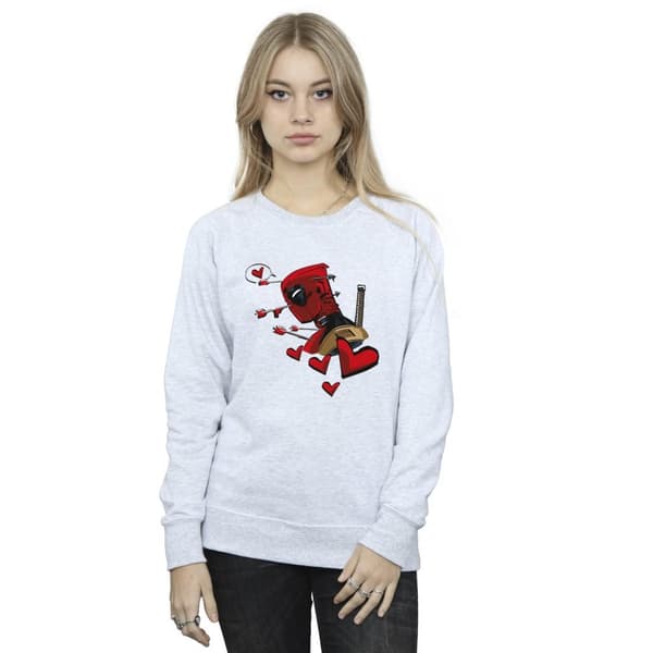 Marvel Womens/Ladies Deadpool Love Arrow Sweatshirt